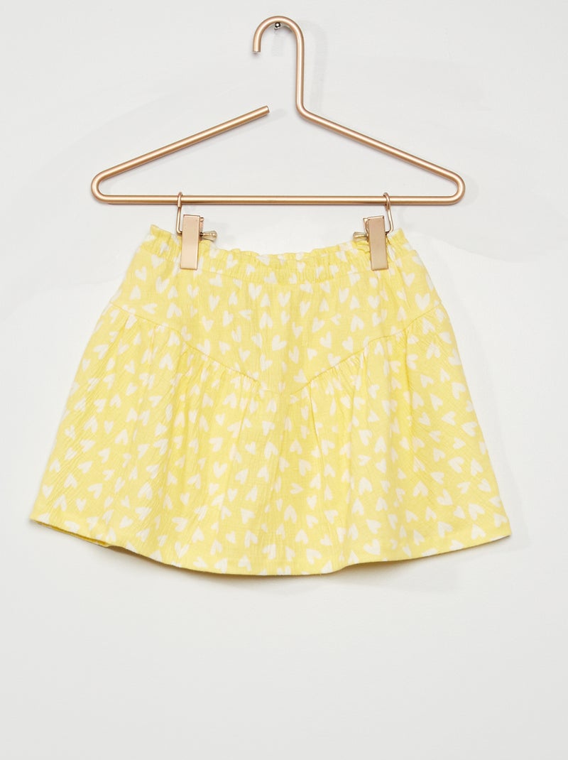 Falda con short integrado. AMARILLO - Kiabi
