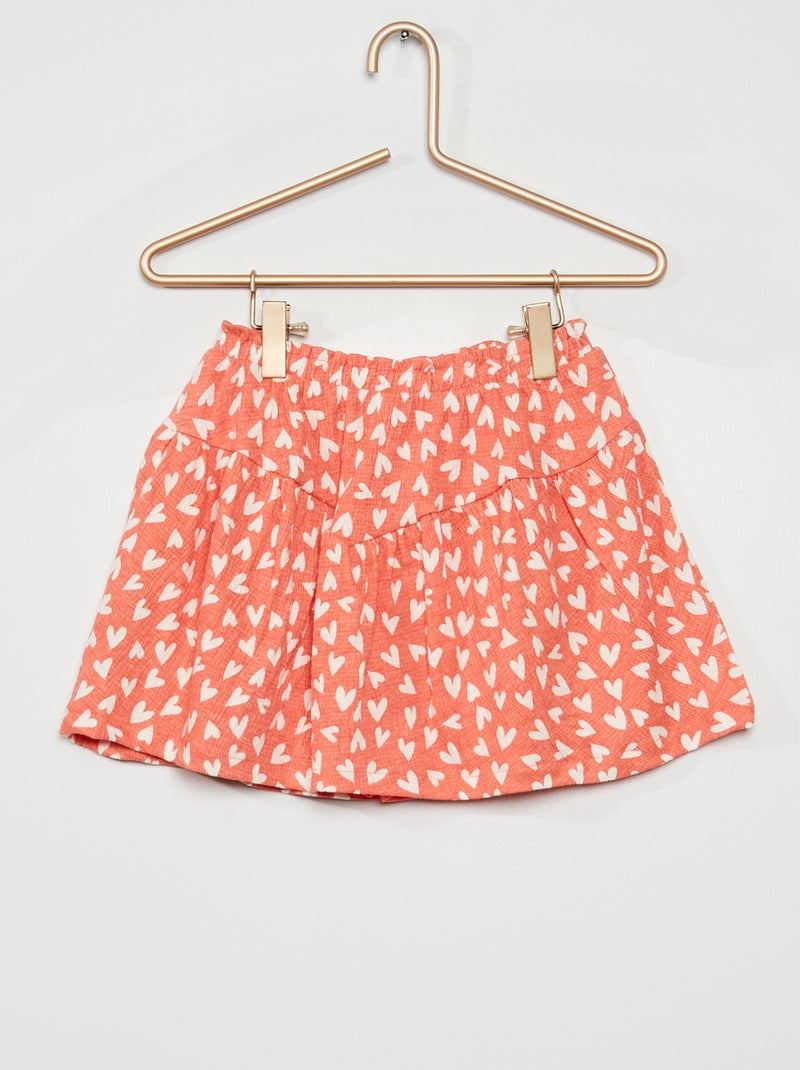 Falda con short integrado. ROSA - Kiabi