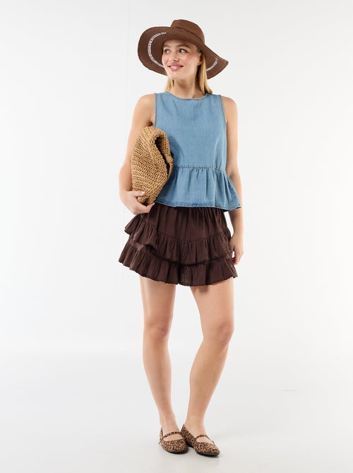 Falda con volantes - Kiabi