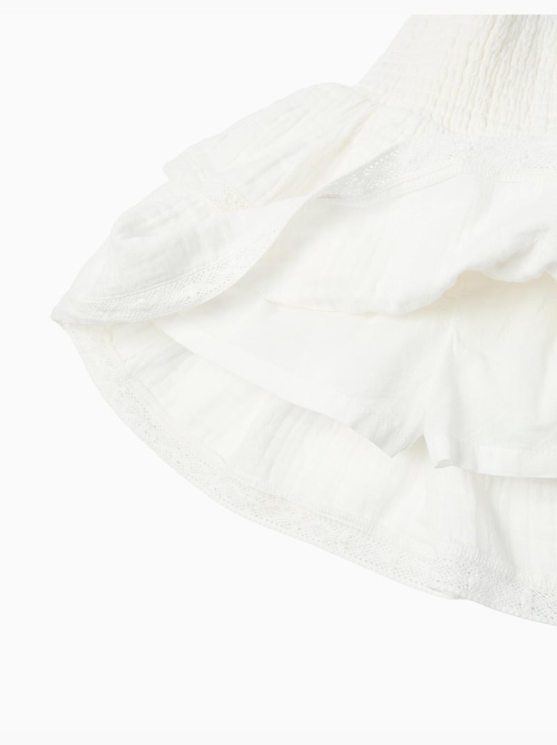 Falda con volantes, MO Fashion Blanco - Kiabi