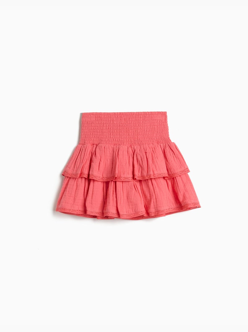 Falda con volantes, MO Fashion Rosa - Kiabi