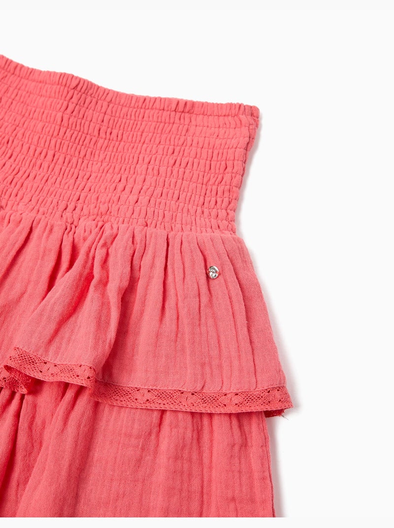 Falda con volantes, MO Fashion Rosa - Kiabi