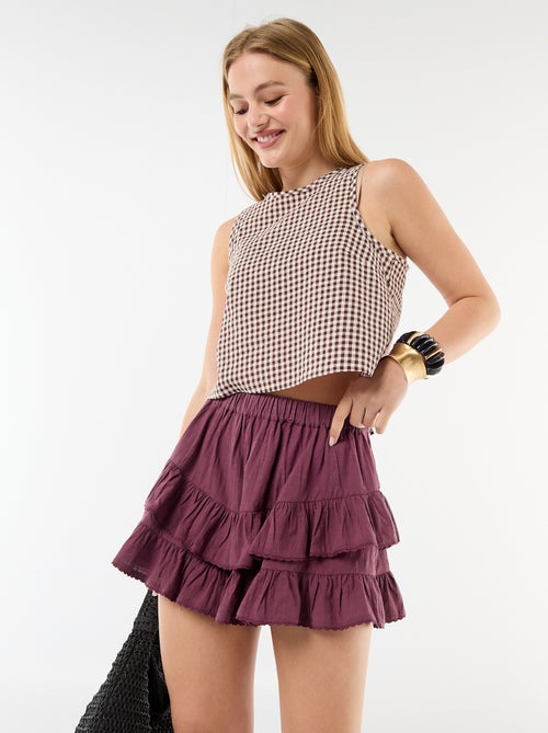 Falda con volantes - Kiabi