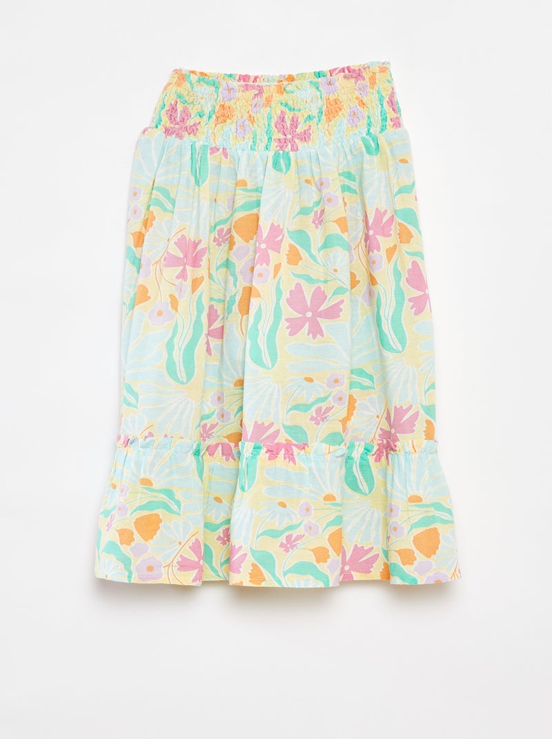 Falda con volantes Verde - Kiabi