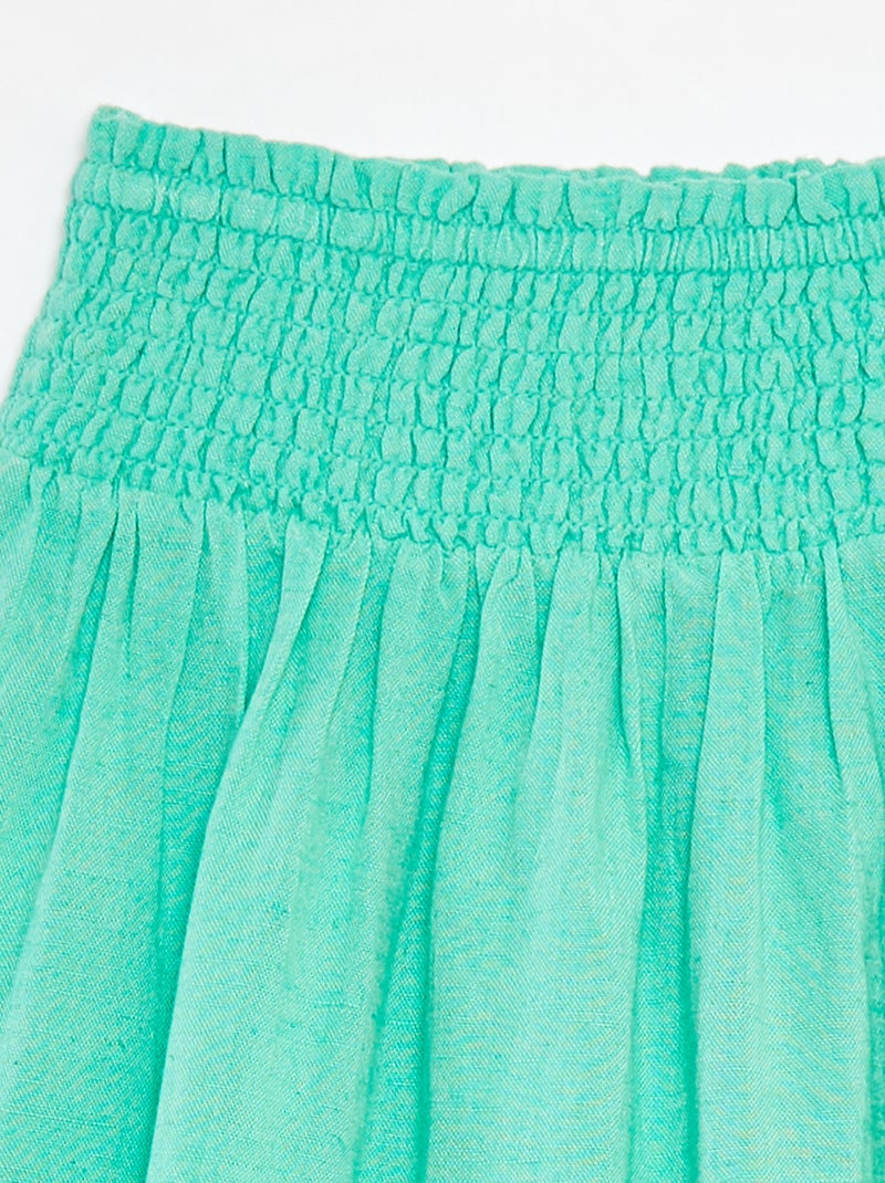 Falda con volantes Verde - Kiabi