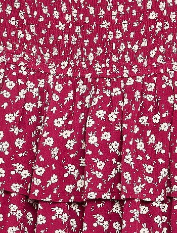 Falda con volantes y estampado de leopardo