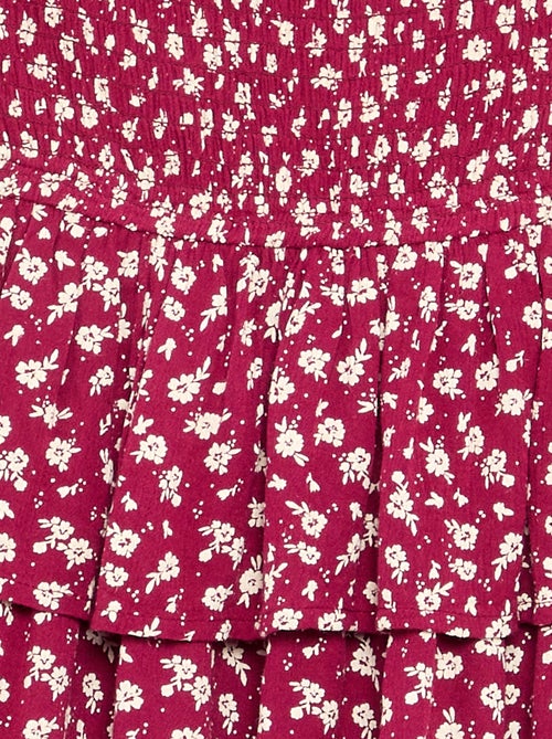 Falda con volantes y estampado de leopardo - Kiabi