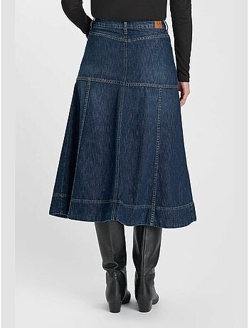 Falda con vuelo, skater denim fany