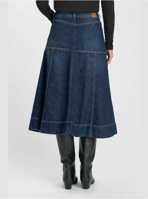 Falda con vuelo, skater denim fany - Kiabi