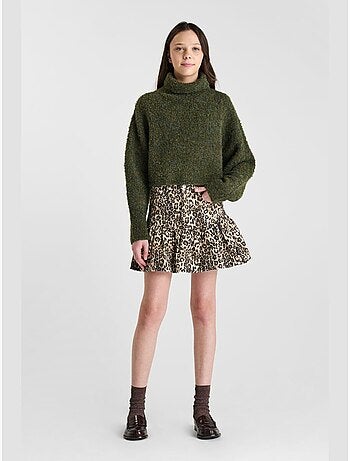 Falda con vuelo, skater denim PITAGI