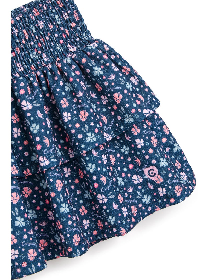 Falda conguitos Azul marino - Kiabi