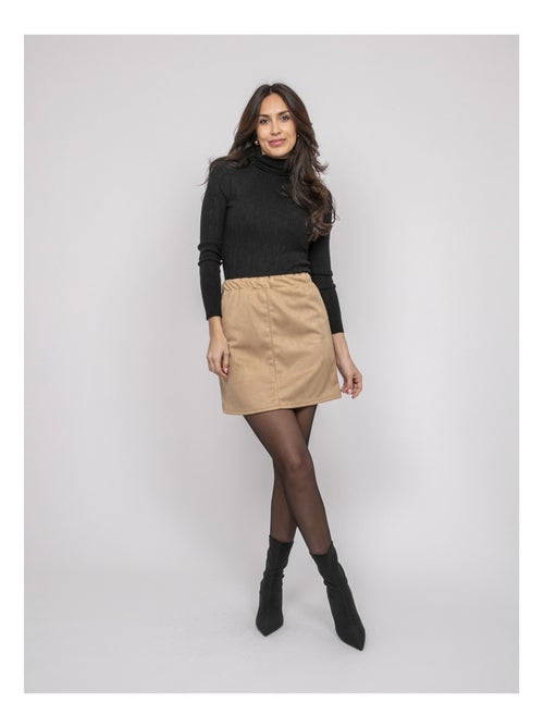Falda corta de ante sintético XERTINA - Kiabi