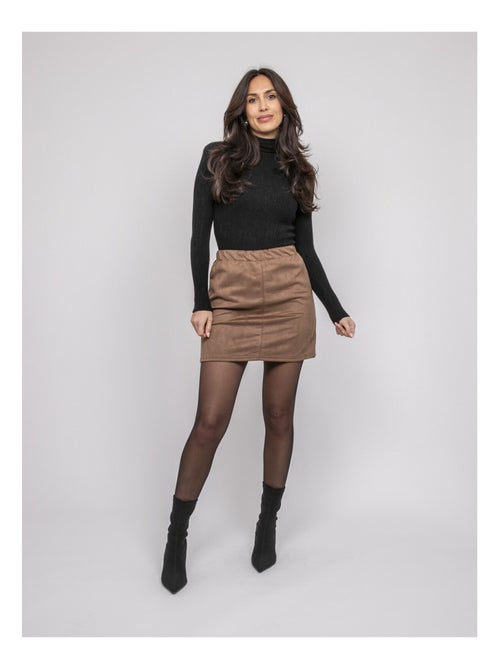Falda corta de ante sintético XERTINA - Kiabi