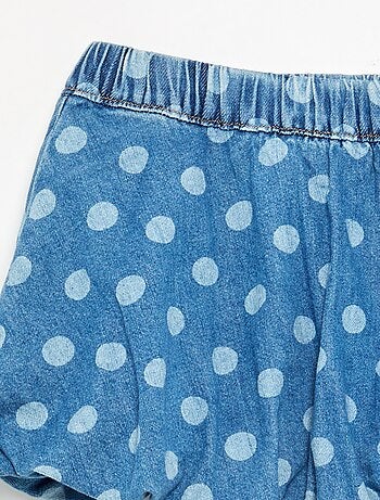 Falda corta de estilo globo estampada