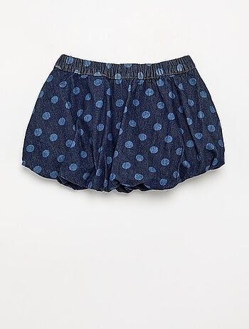 Falda corta de estilo globo estampada