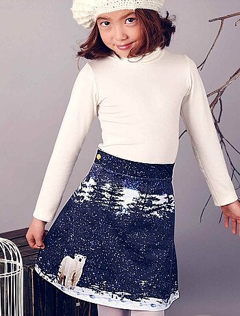 Falda corta de invierno Niña | Estampado Oso Polar | SNOW BEAR