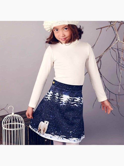 Falda corta de invierno Niña | Estampado Oso Polar | SNOW BEAR - Kiabi