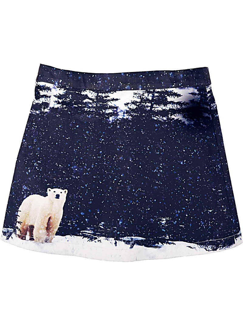 Falda corta de invierno Niña | Estampado Oso Polar | SNOW BEAR Beige/Negro - Kiabi