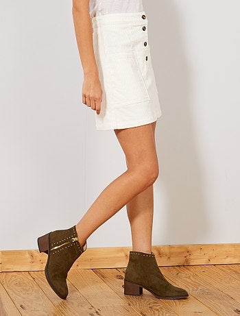 Falda corta de pana - Kiabi