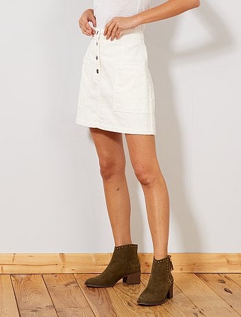 Falda corta de pana - Kiabi