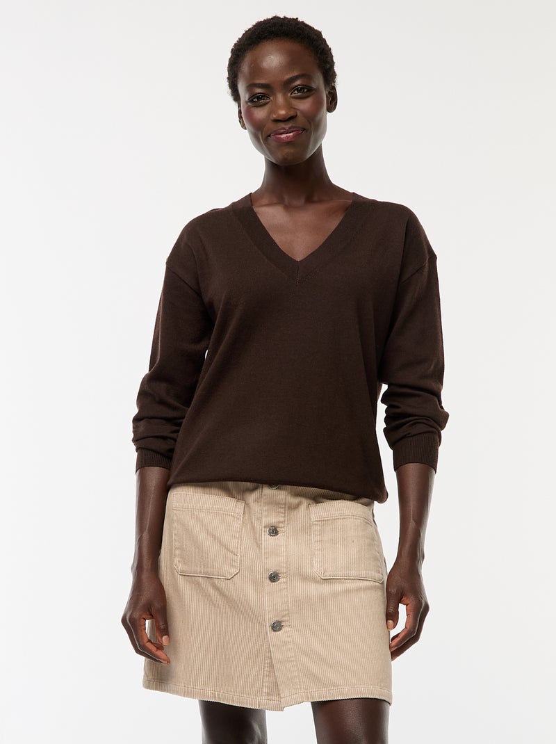 Falda corta de pana 'JDY' Beige - Kiabi