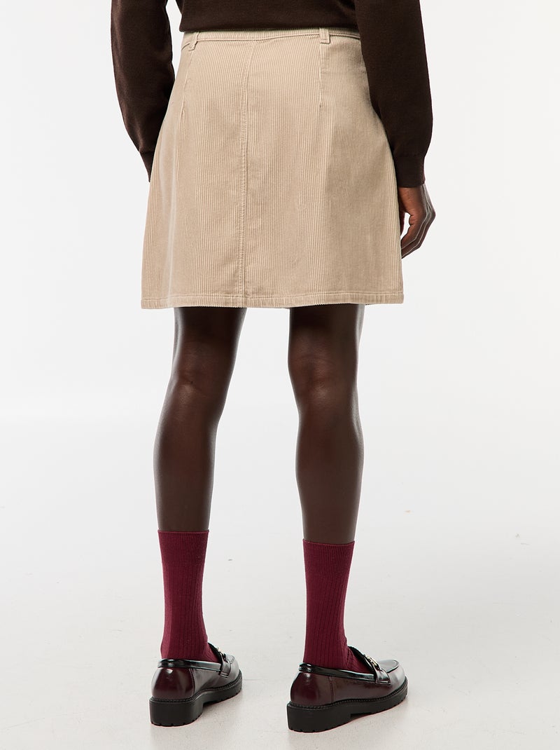 Falda corta de pana 'JDY' Beige - Kiabi