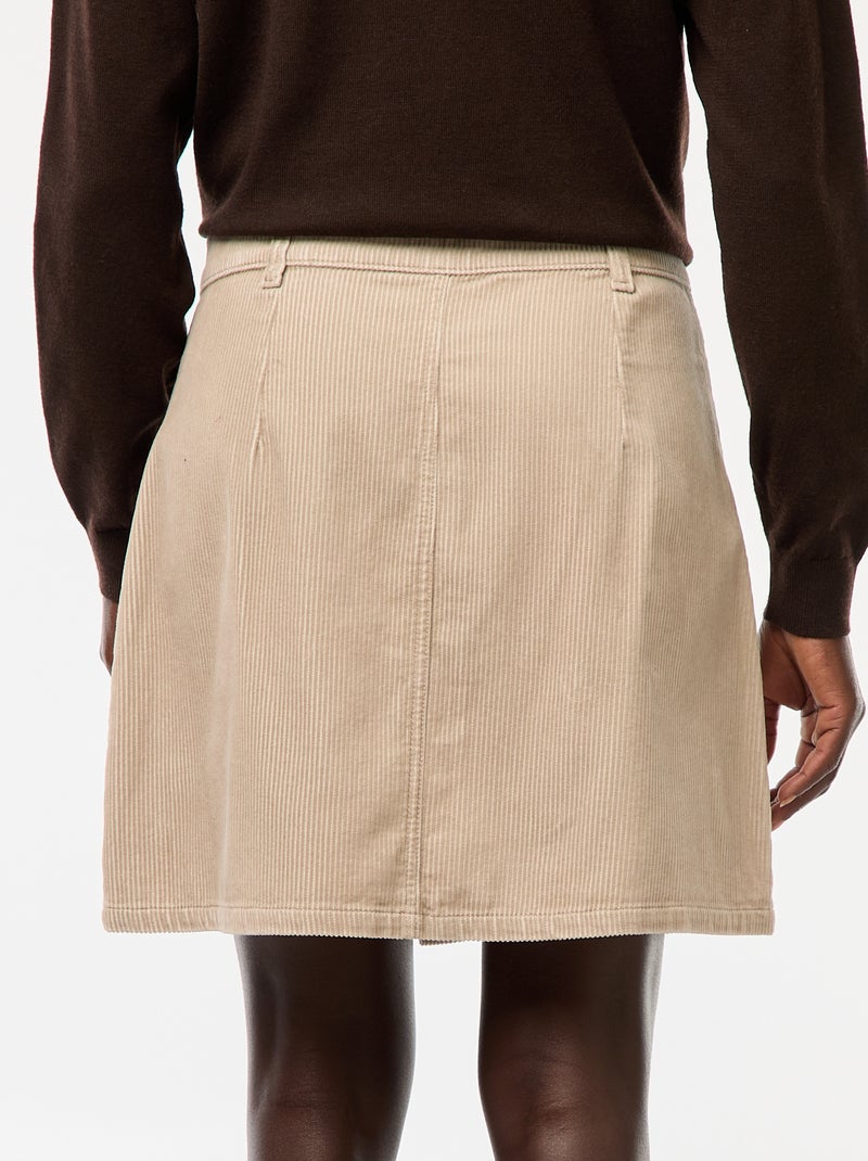 Falda corta de pana 'JDY' Beige - Kiabi