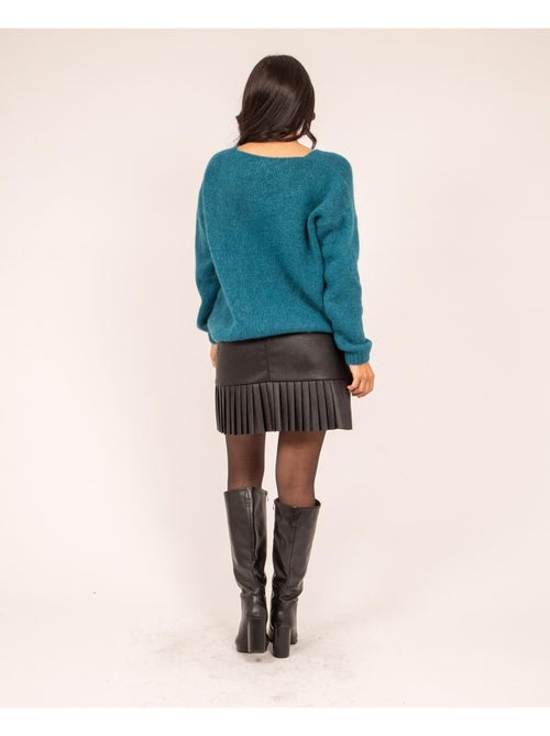 Falda corta de polipiel XABEL - Kiabi