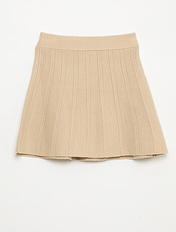 Falda corta de punto