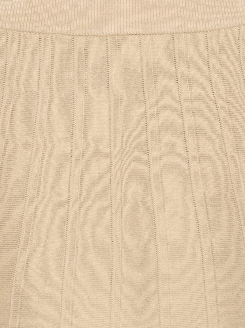 Falda corta de punto Beige - Kiabi