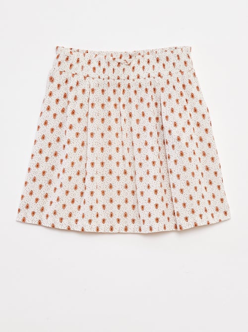 Falda corta de tejido de crepé - Kiabi