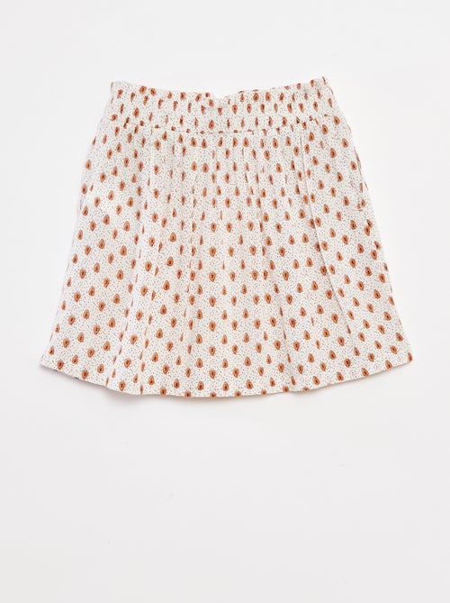 Falda corta de tejido de crepé - Kiabi