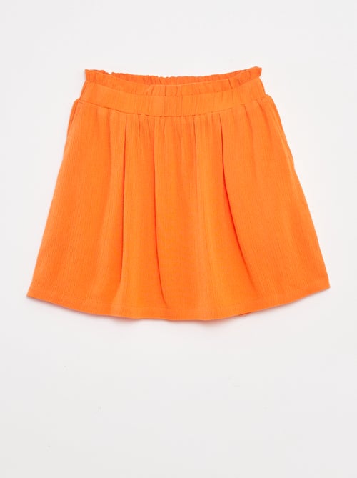 Falda corta de tejido de crepé - Kiabi