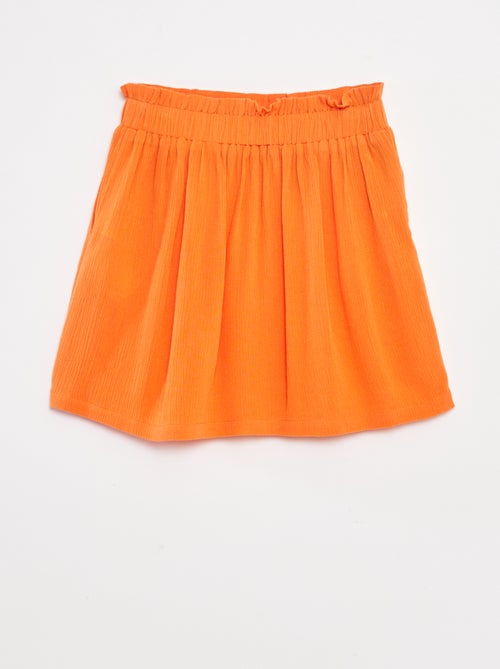 Falda corta de tejido de crepé - Kiabi