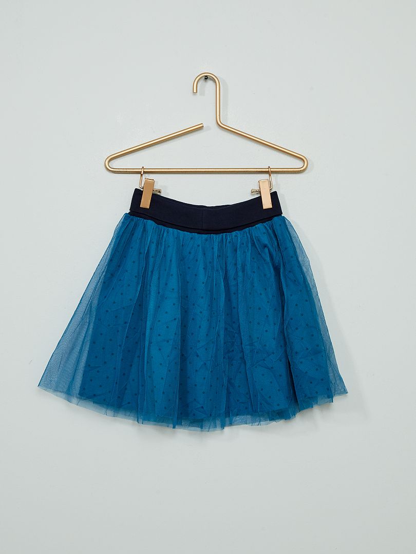 Falda corta de tul azul - Kiabi