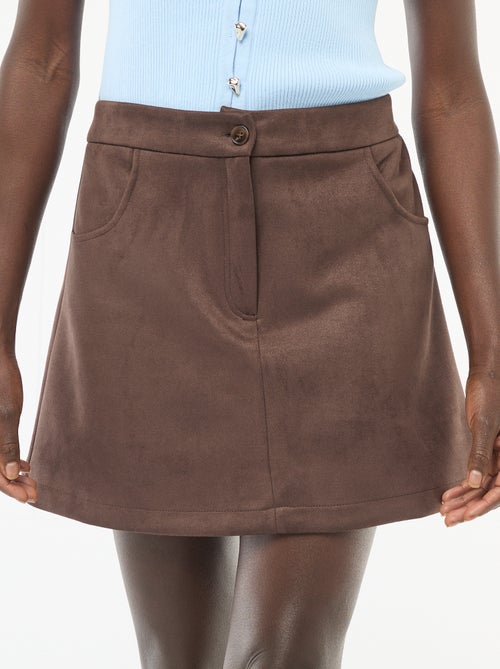 Falda corta efecto ante - Kiabi