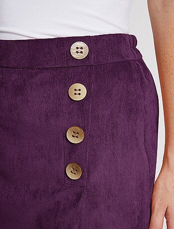 Falda corta efecto cruzado de terciopelo - Afibel