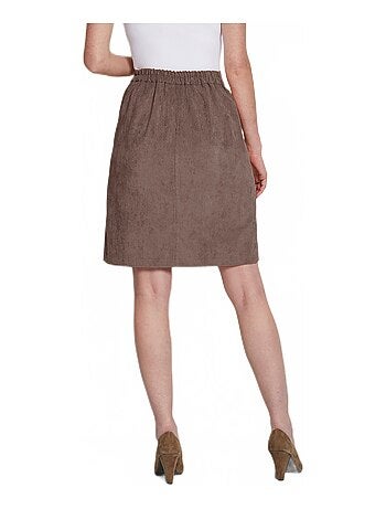 Falda corta efecto cruzado de terciopelo - Afibel