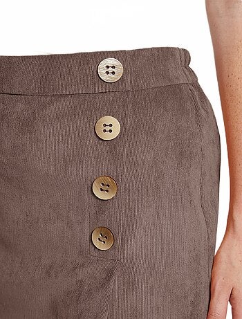 Falda corta efecto cruzado de terciopelo - Afibel