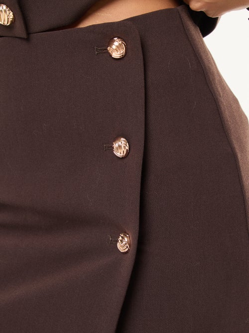 Falda corta en Milano con botones dorados - Kiabi