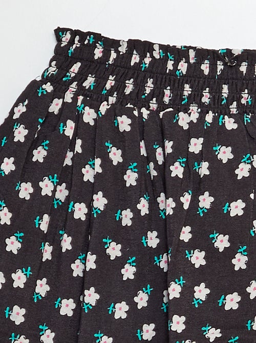 Falda corta estampada con volantes - Kiabi