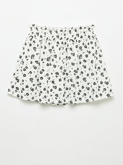 Falda corta estilo patinadora con pantalón corto integrado - Kiabi