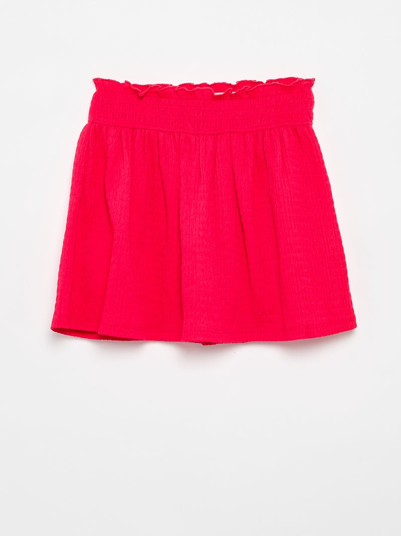 Falda corta estilo patinadora con pantalón corto integrado Rosa - Kiabi