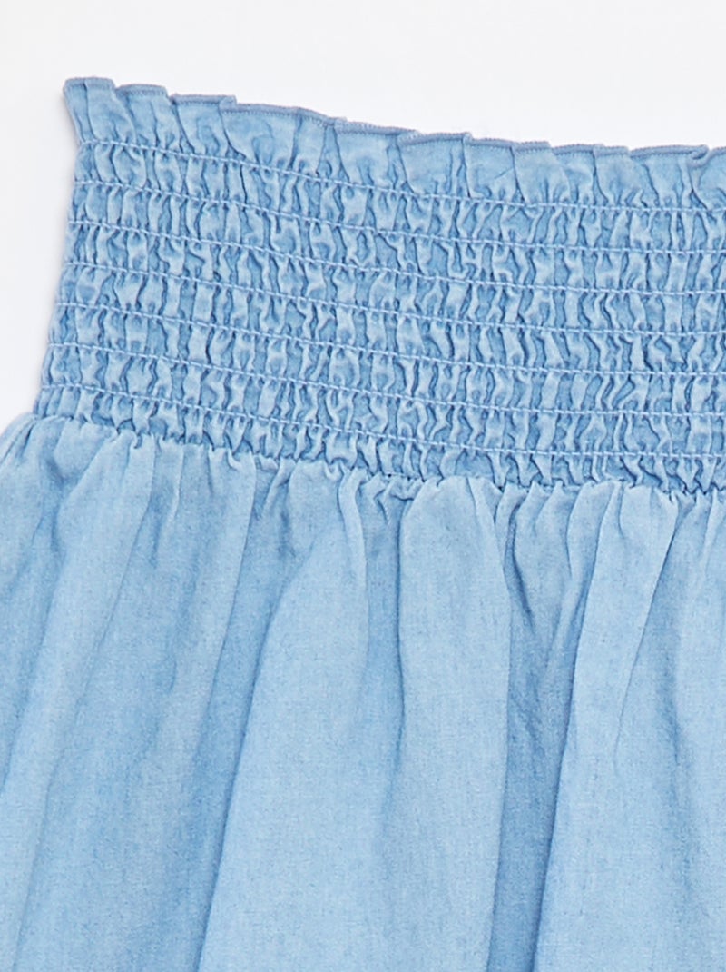 Falda corta evasé AZUL - Kiabi