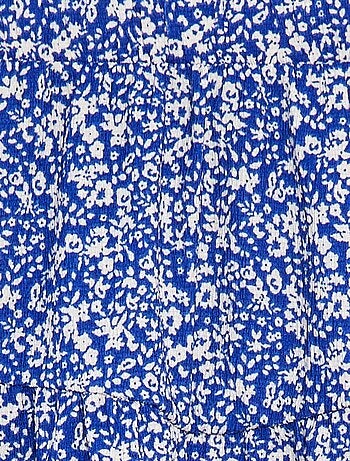 Falda corta evasé de flores