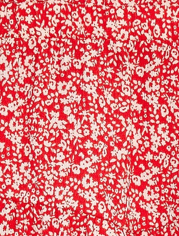 Falda corta evasé de flores