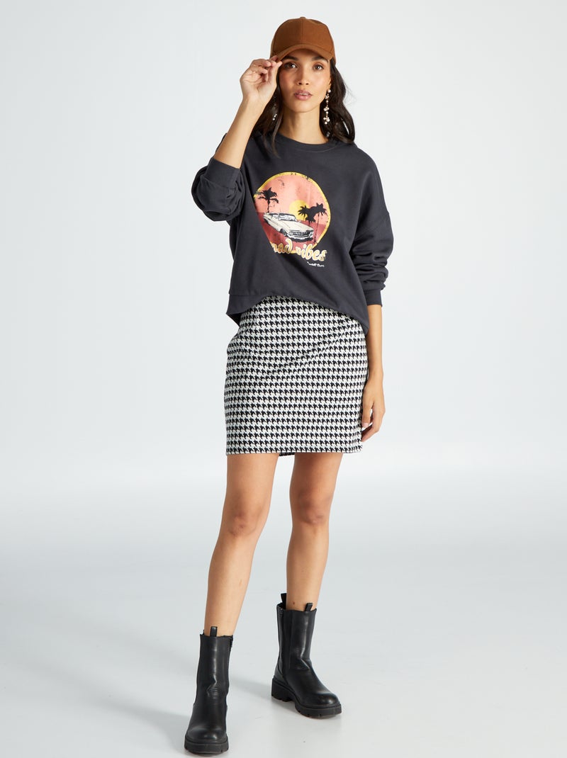 Falda corta milano NEGRO - Kiabi