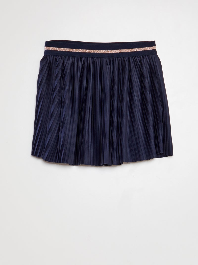 Falda corta plisada AZUL - Kiabi