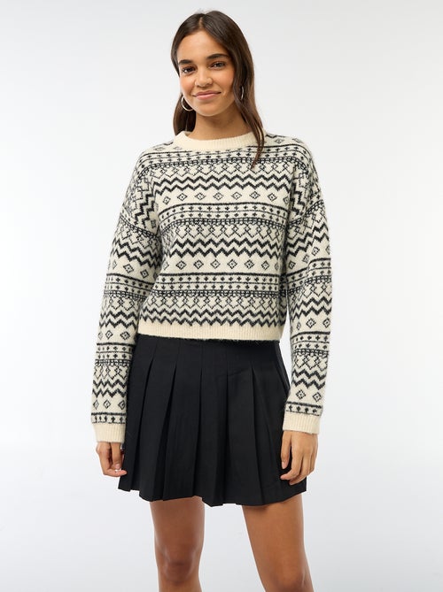 Falda corta plisada - Kiabi