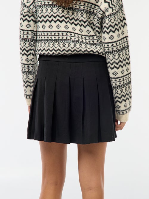 Falda corta plisada - Kiabi